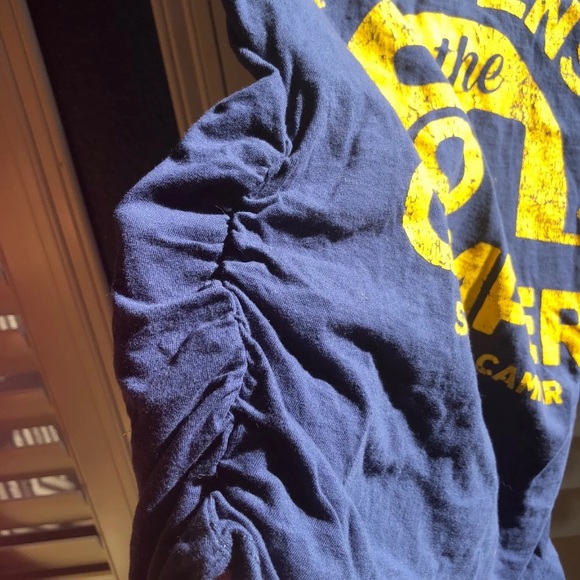 Navy blue vintage inspired maternity top - Picture 2 of 3